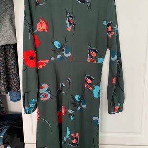 Loft long sleeved zipper back dress.